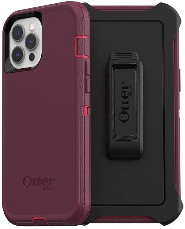 🔒 OtterBox Defender Series Case for iPhone 12 Pro Max – Purple and Pink - Image 3