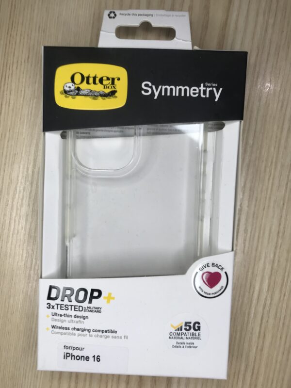 Otter Box Symmetry Drop+ 3x Tested to MilItary Standards Ultra ThIn Design Wireless Charging Compatible IPhone 16.