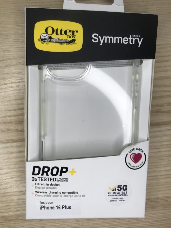 Otter Box Symmetry Drop+ 3x Tested to MilItary Standards Ultra ThIn Design Wireless Charging Compatible IPhone 16 Plus